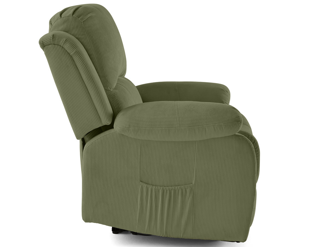Fauteuil relax électrique en velours côtelé Armand