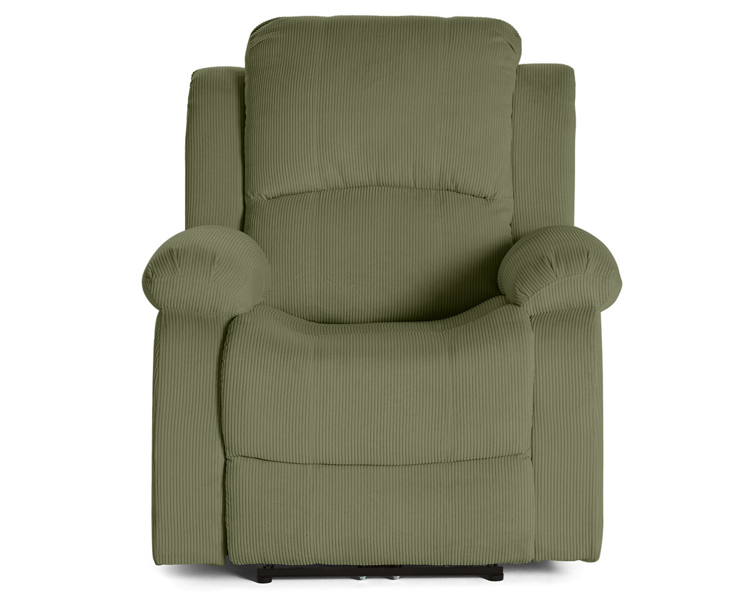 Fauteuil relax électrique en velours côtelé Armand