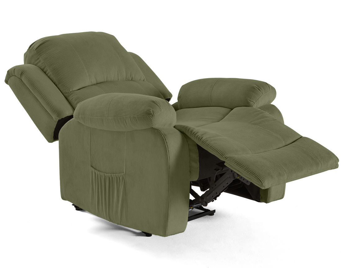 Fauteuil relax électrique en velours côtelé Armand