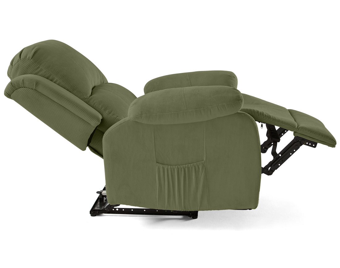 Fauteuil relax électrique en velours côtelé Armand