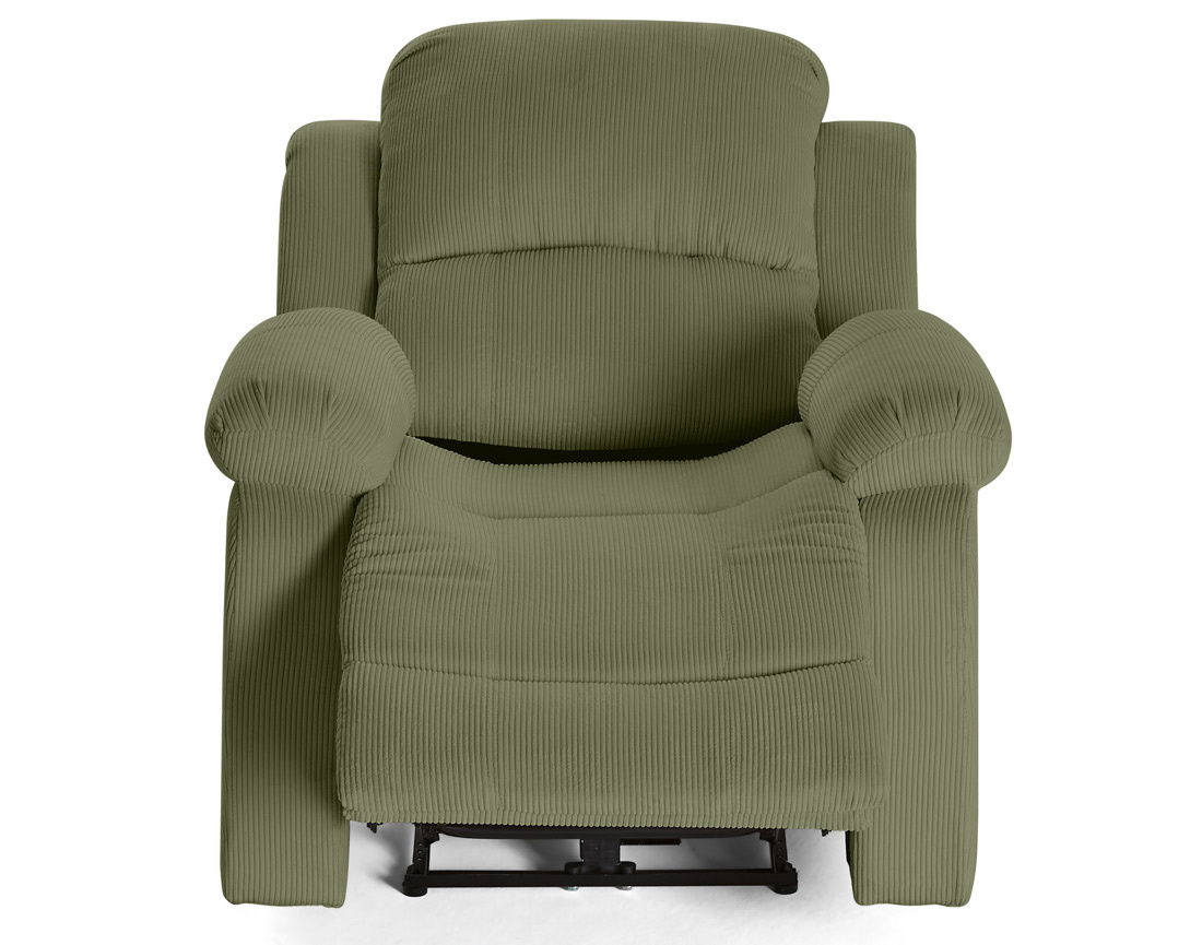 Fauteuil relax électrique en velours côtelé Armand