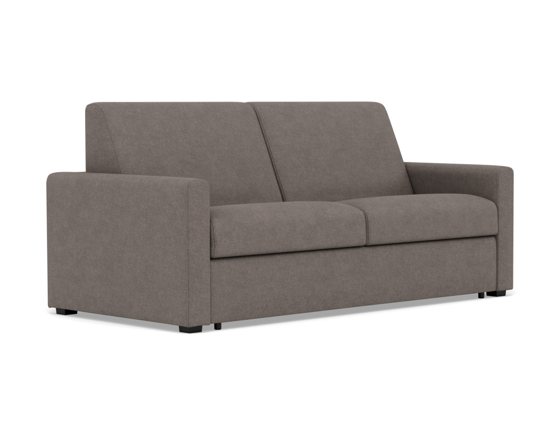 Canapé 3 places convertible couchage quotidien matelas 14 cm en tissu Julia