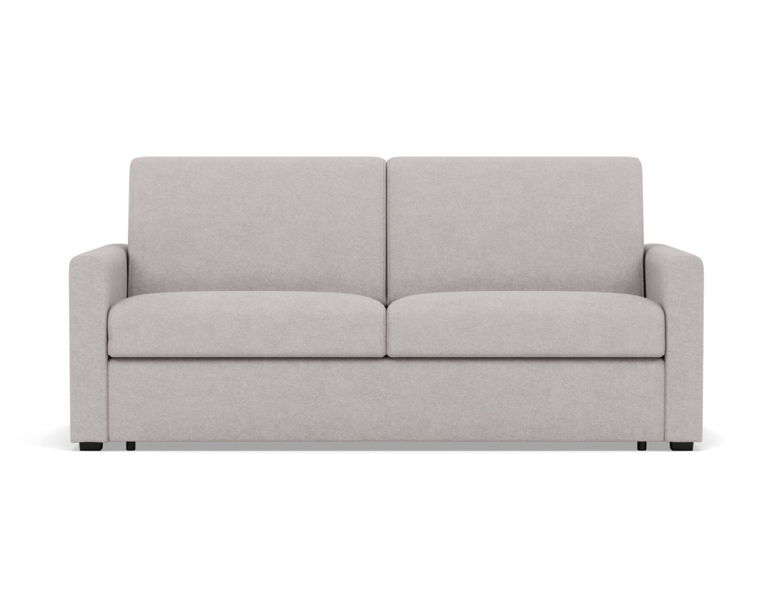 Canapé 3 places convertible couchage quotidien matelas 14 cm en tissu Julia