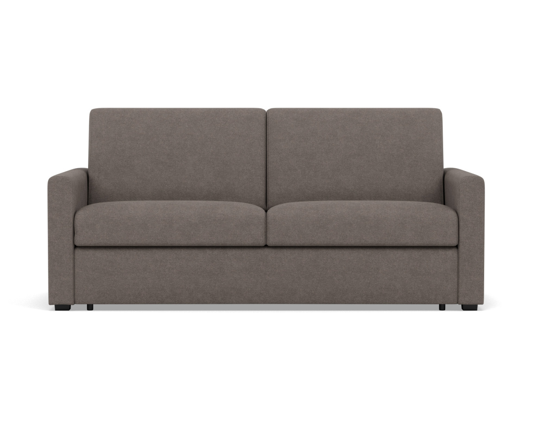 Canapé 3 places convertible couchage quotidien matelas 14 cm en tissu Julia