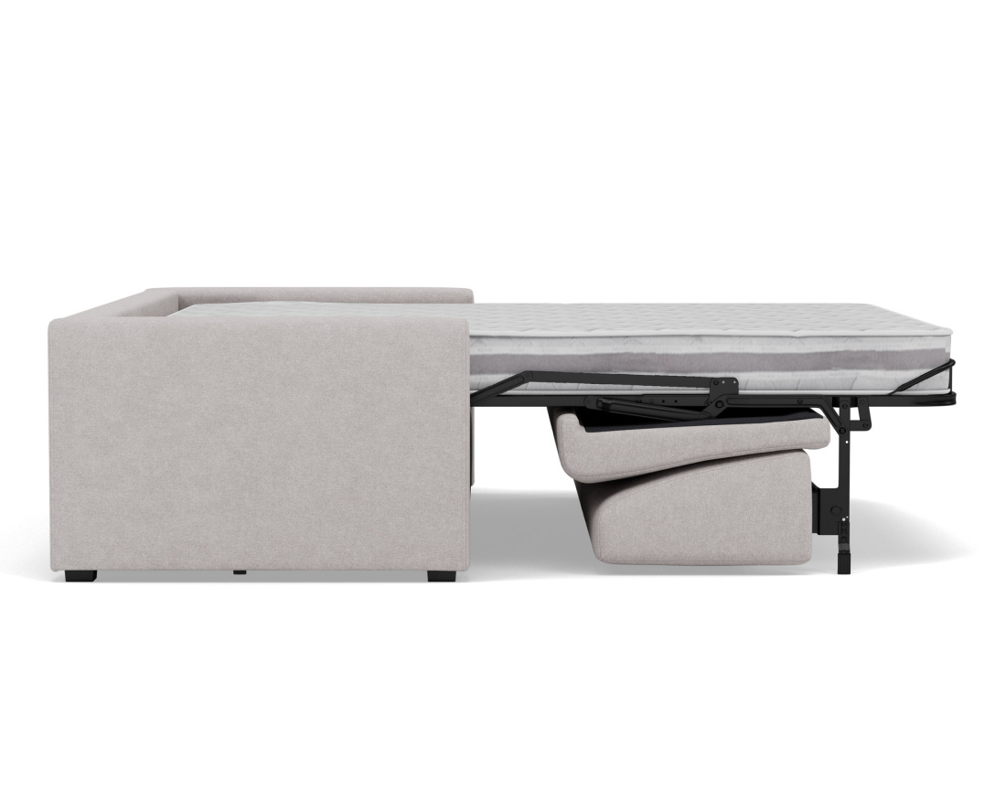 Canapé 3 places convertible couchage quotidien matelas 14 cm en tissu Julia