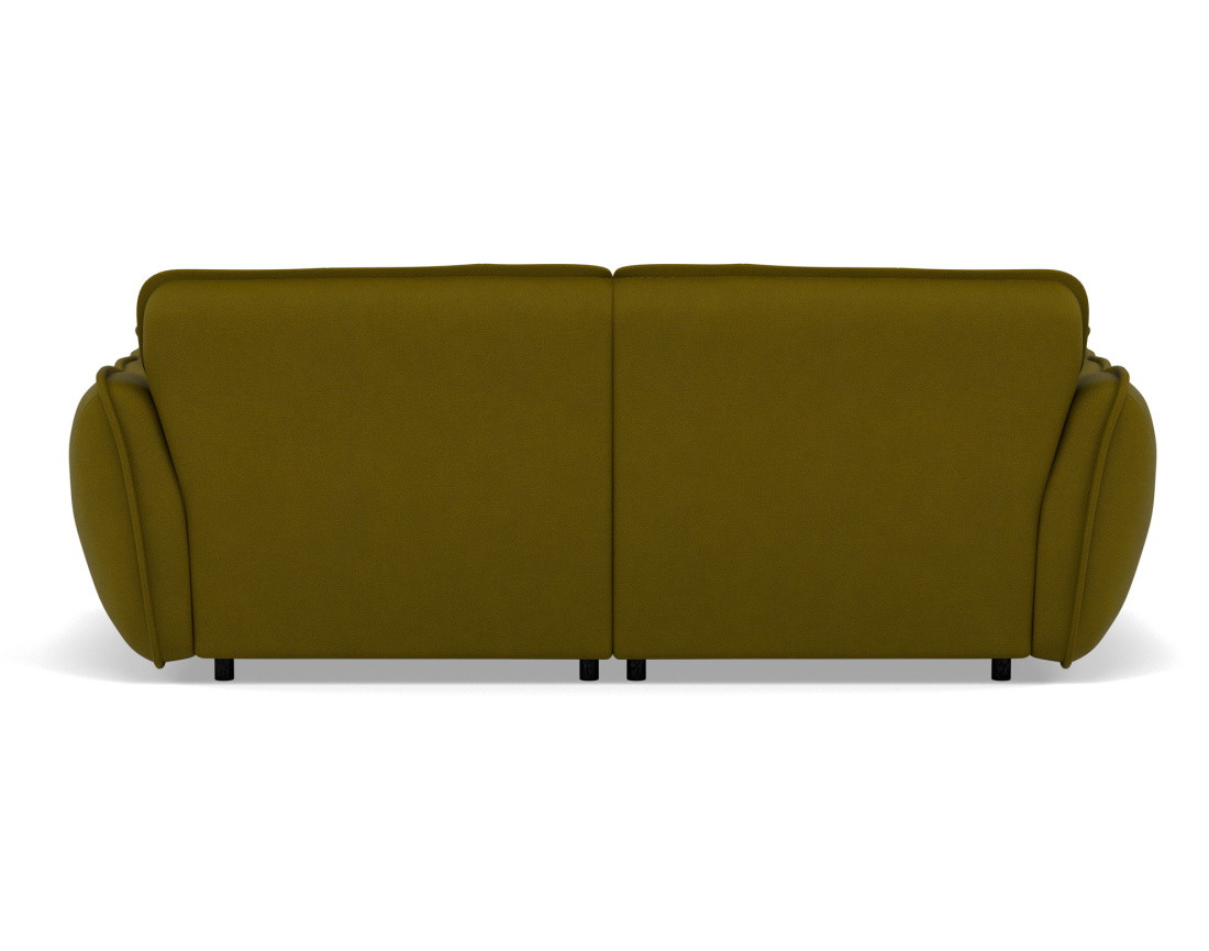 Canapé droit 4 places avec double méridienne assise profonde en tissu texturé Thais Canapé droit 4 places avec double méridienne assise profonde en tissu texturé Thais