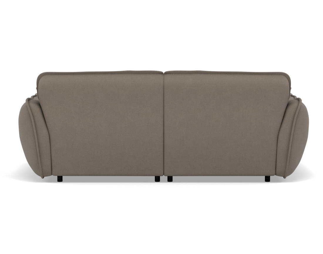 Canapé droit 4 places avec double méridienne assise profonde en tissu texturé Thais Canapé droit 4 places avec double méridienne assise profonde en tissu texturé Thais