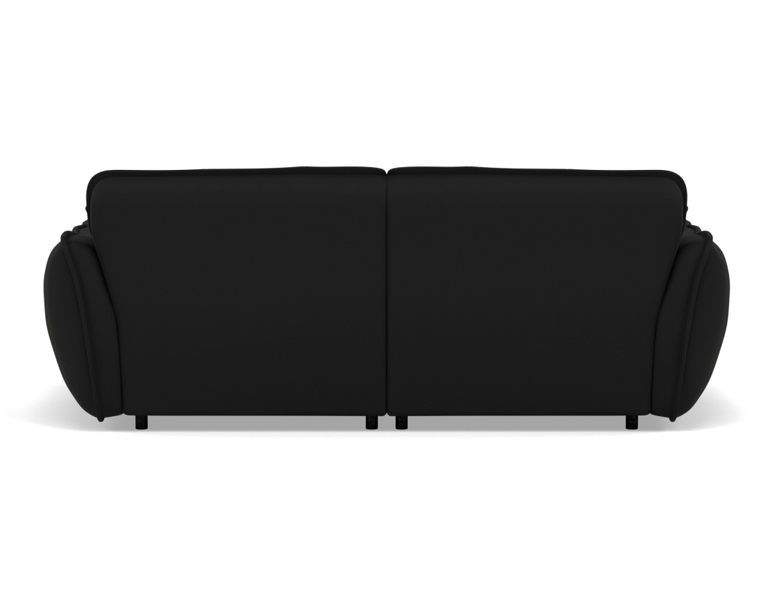 Canapé droit 4 places avec double méridienne assise profonde en tissu texturé Thais
