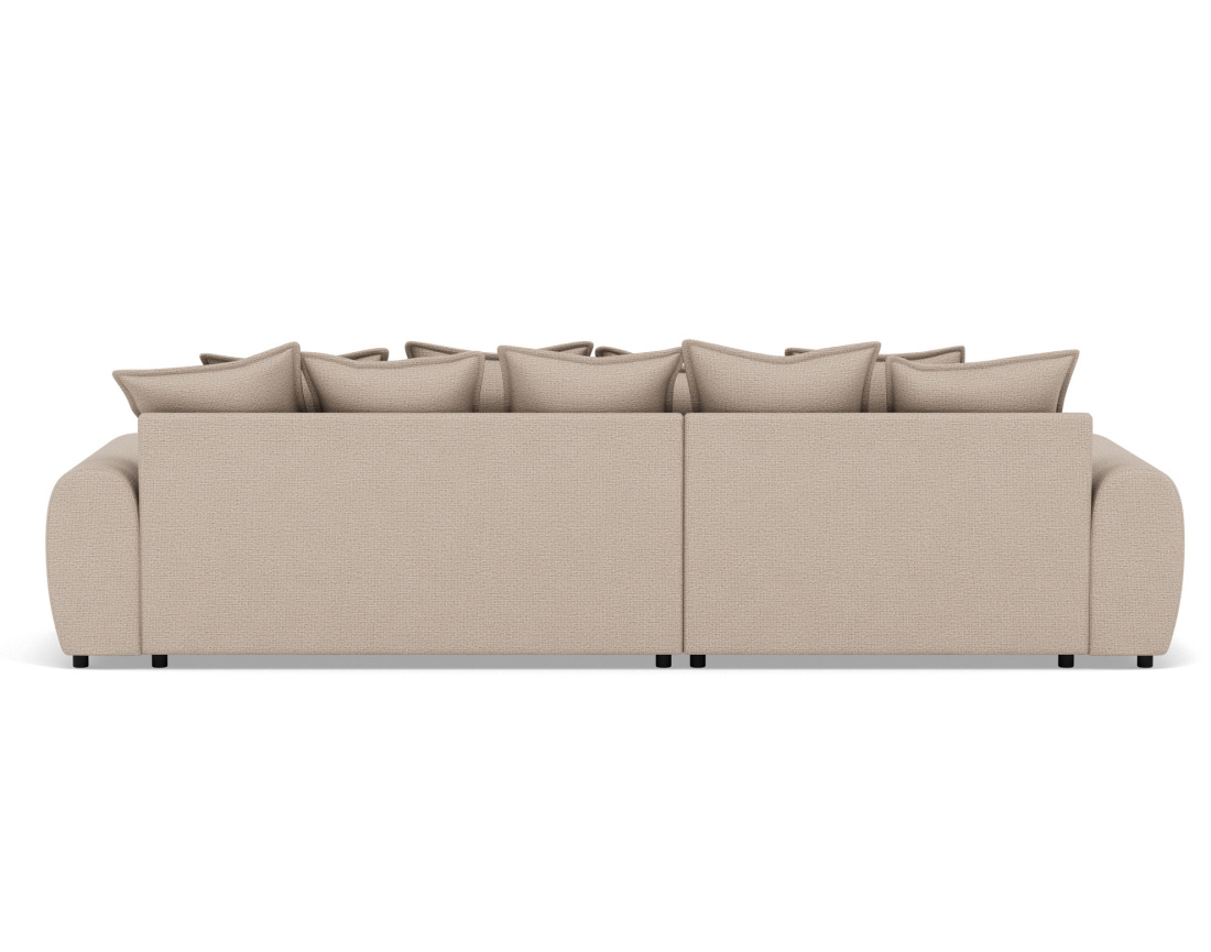Canapé d'angle réversible 4 places en tissu texturé Adelaide