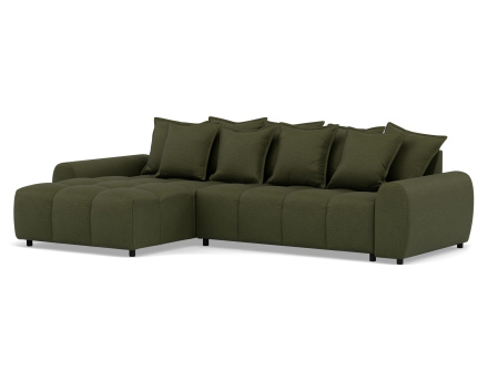 Canapé d'angle réversible 4 places en tissu texturé Adelaide