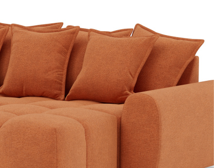 Canapé d'angle réversible 4 places en tissu texturé Adelaide