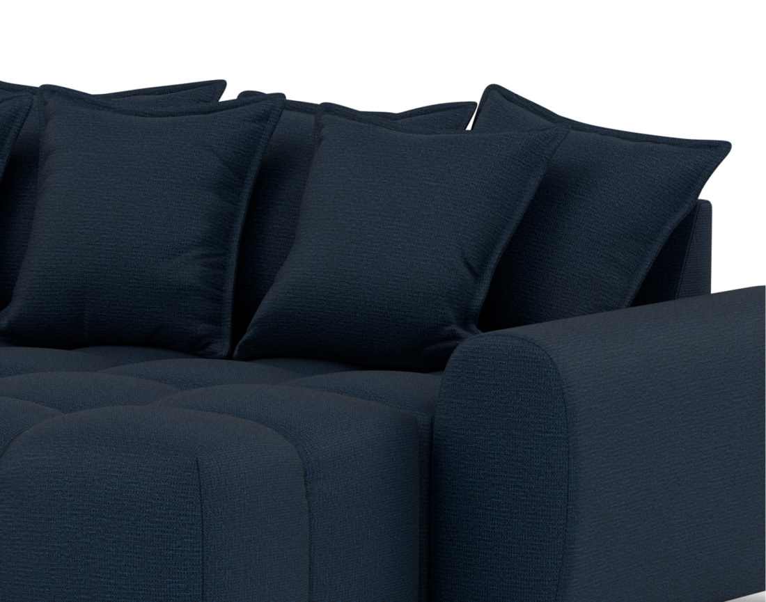 Canapé d'angle réversible 4 places en tissu texturé Adelaide