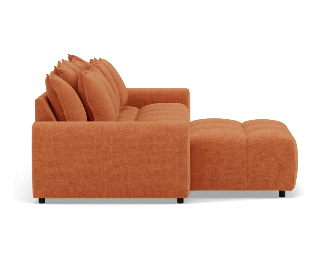 Canapé d'angle réversible 4 places en tissu texturé Adelaide