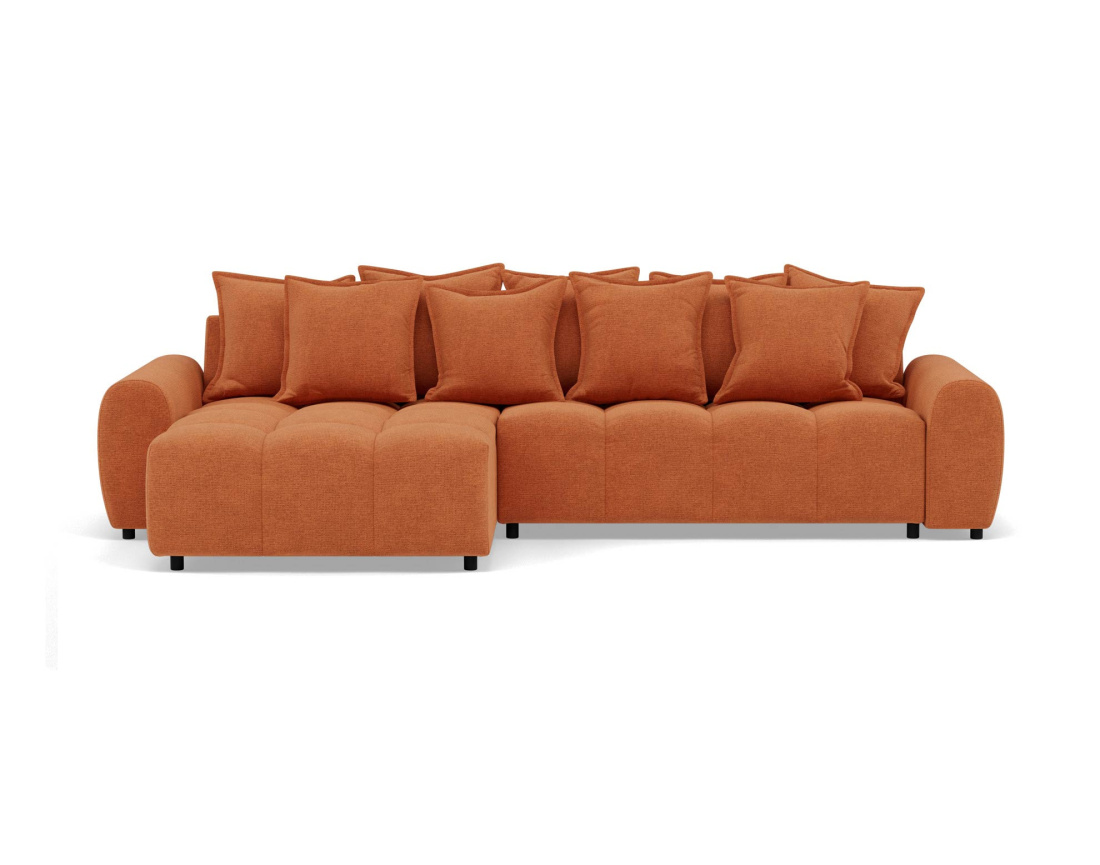 Canapé d'angle réversible 4 places en tissu texturé Adelaide