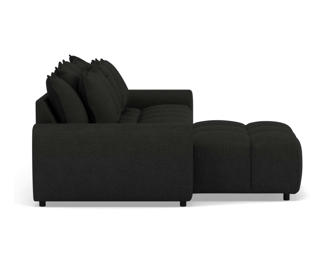 Canapé d'angle réversible 4 places en tissu texturé Adelaide