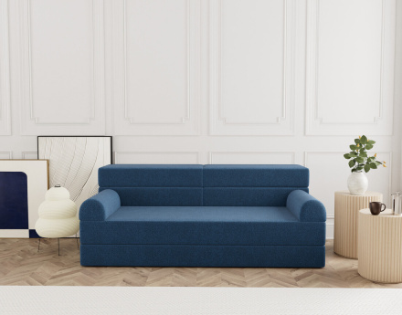 Canapé 3 places convertible en velours texturé Astral