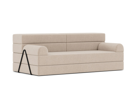 Canapé 3 places convertible en velours texturé Astral