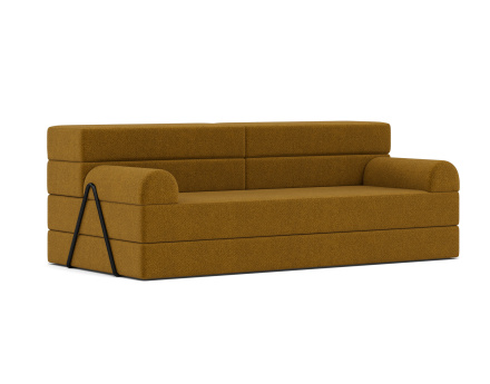 Canapé 3 places convertible en velours texturé Astral