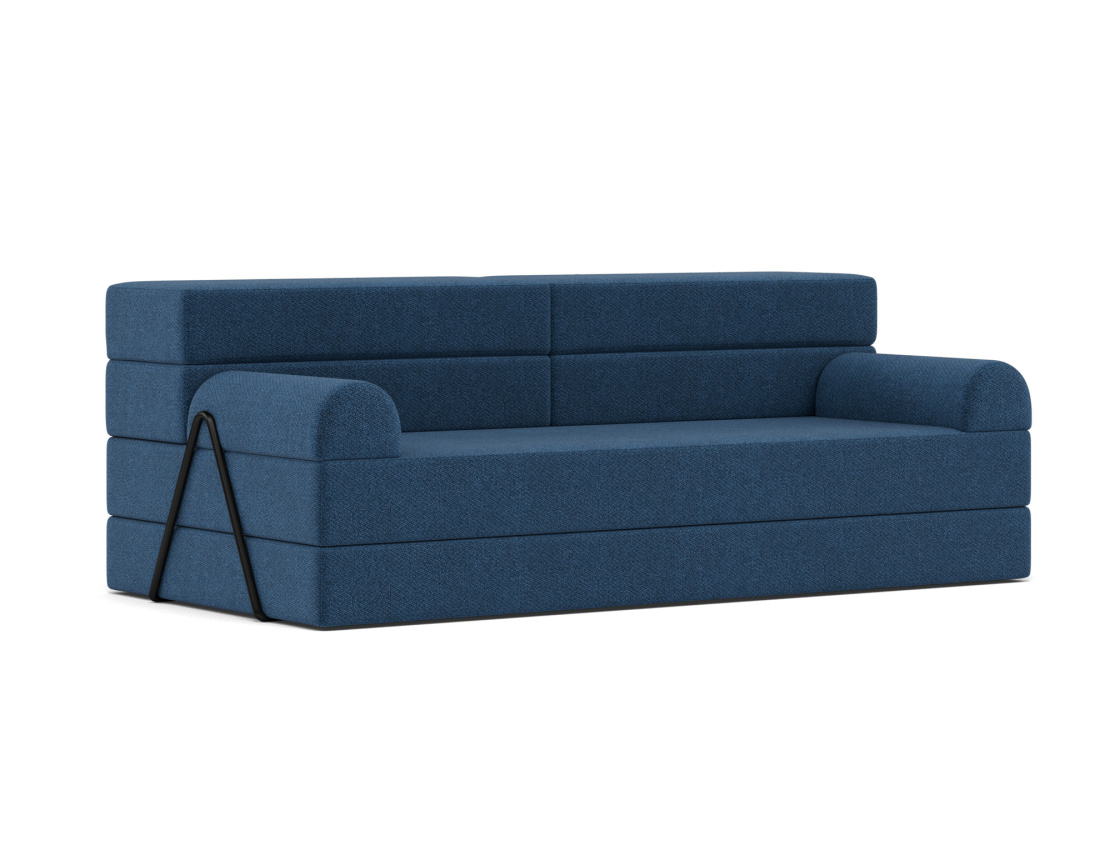 Canapé 3 places convertible en velours texturé Astral