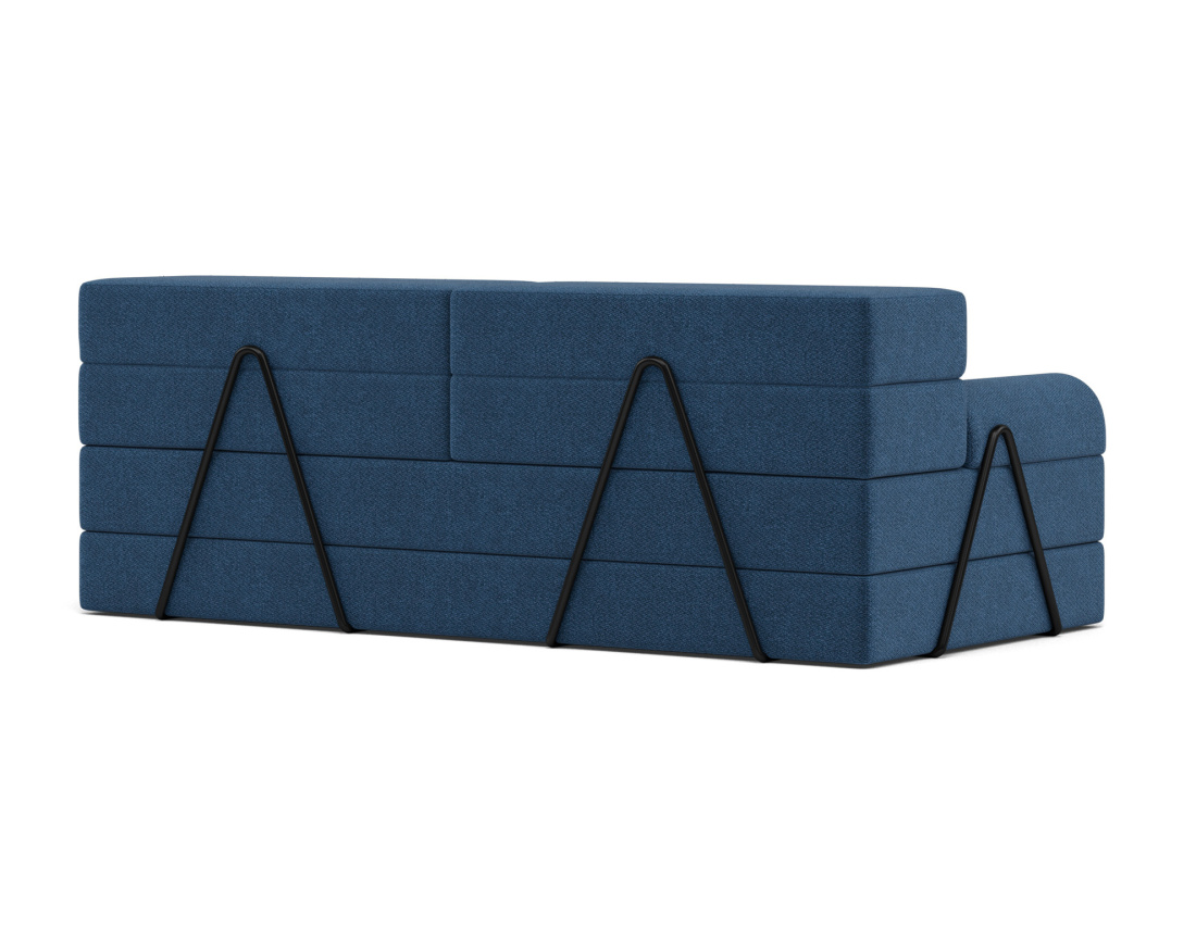 Canapé 3 places convertible en velours texturé Astral