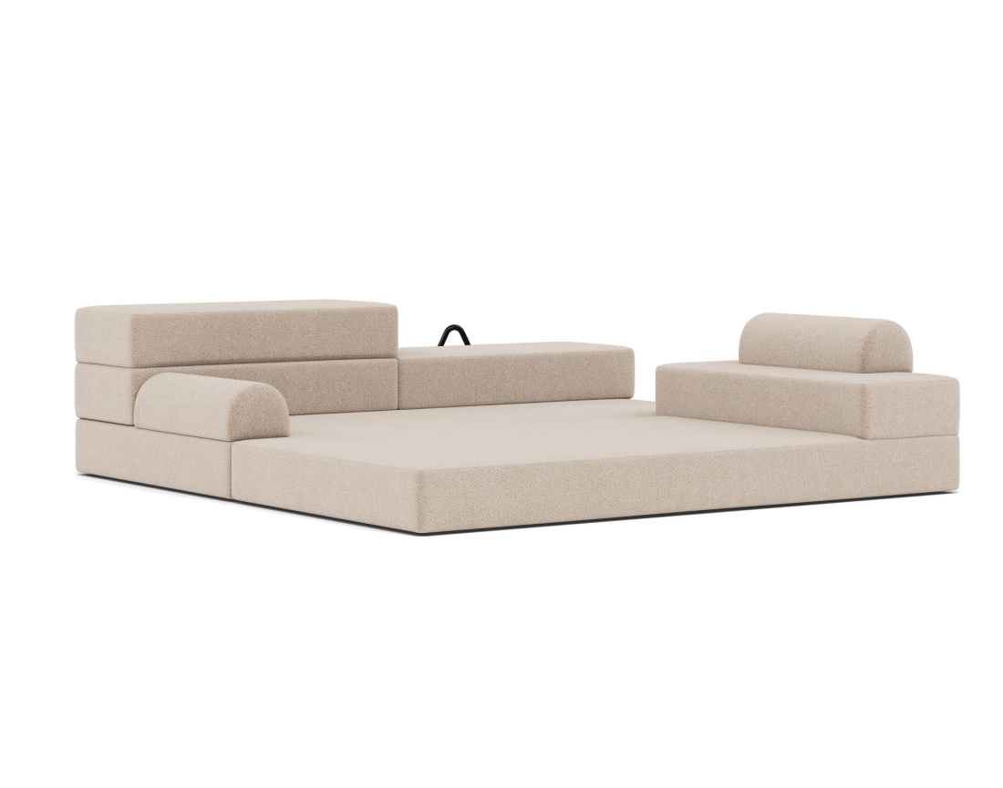 Canapé 3 places convertible en velours texturé Astral