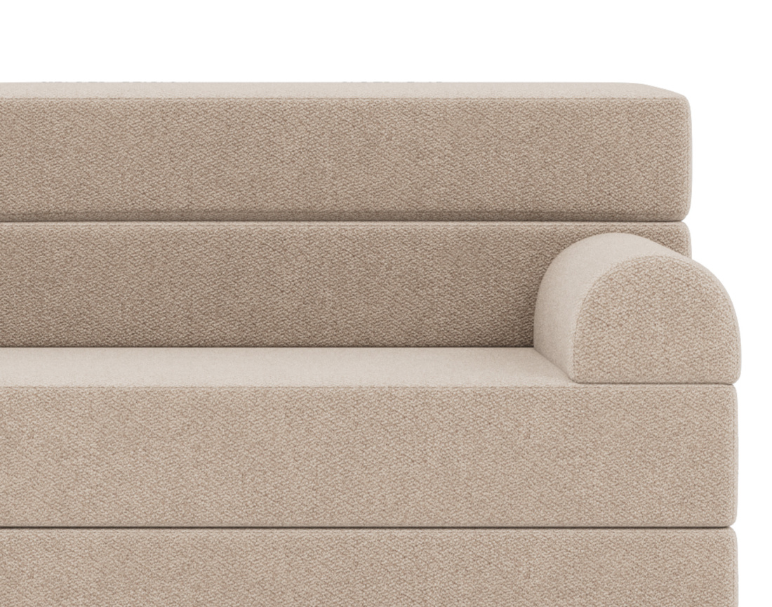 Canapé 3 places convertible en velours texturé Astral