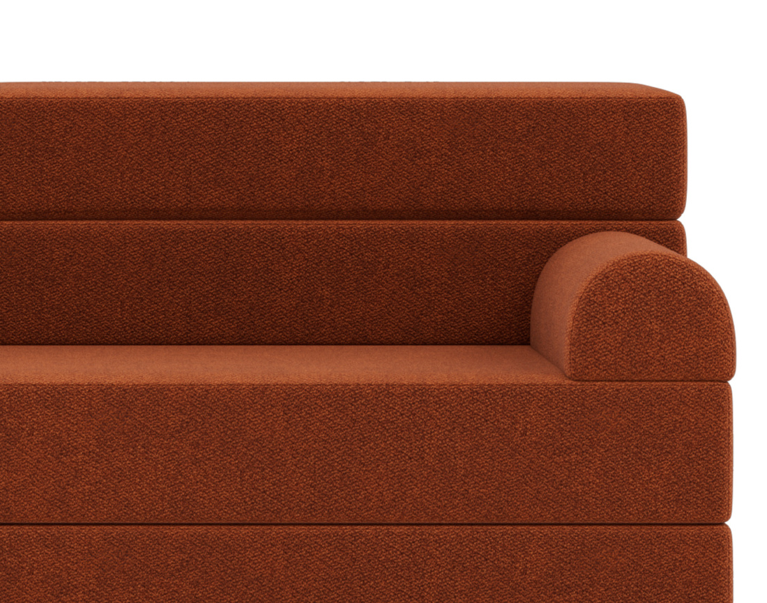 Canapé 3 places convertible en velours texturé Astral