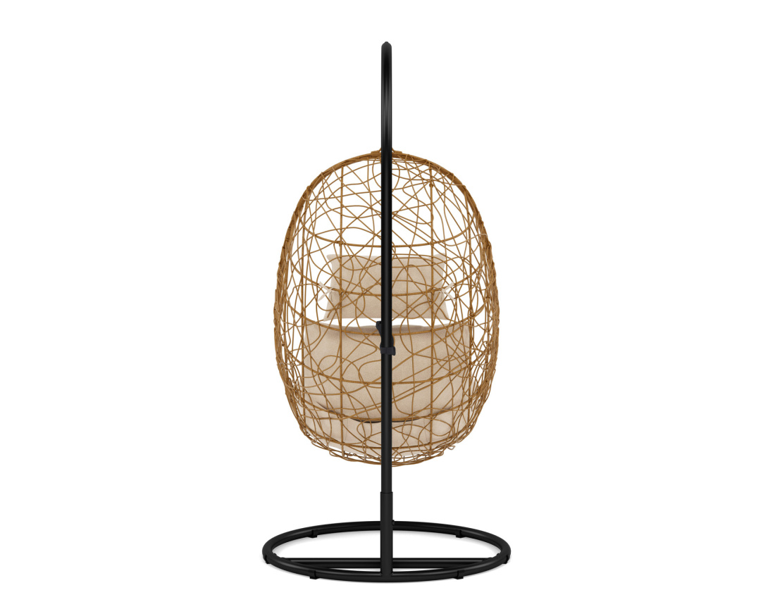 Fauteuil suspendu 1 place effet rotin naturel Leila
