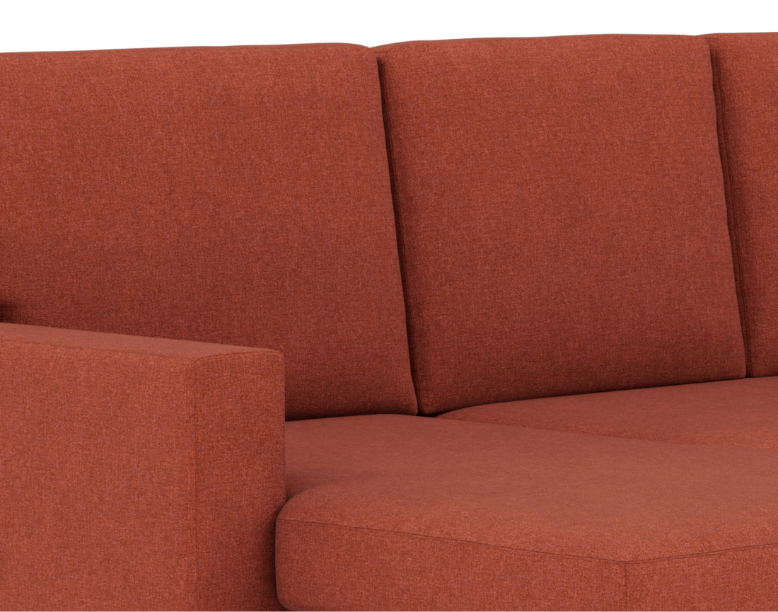 Canapé d’angle 4 places en tissu convertible avec coffre Meiya Canapé d’angle 4 places en tissu convertible avec coffre Meiya