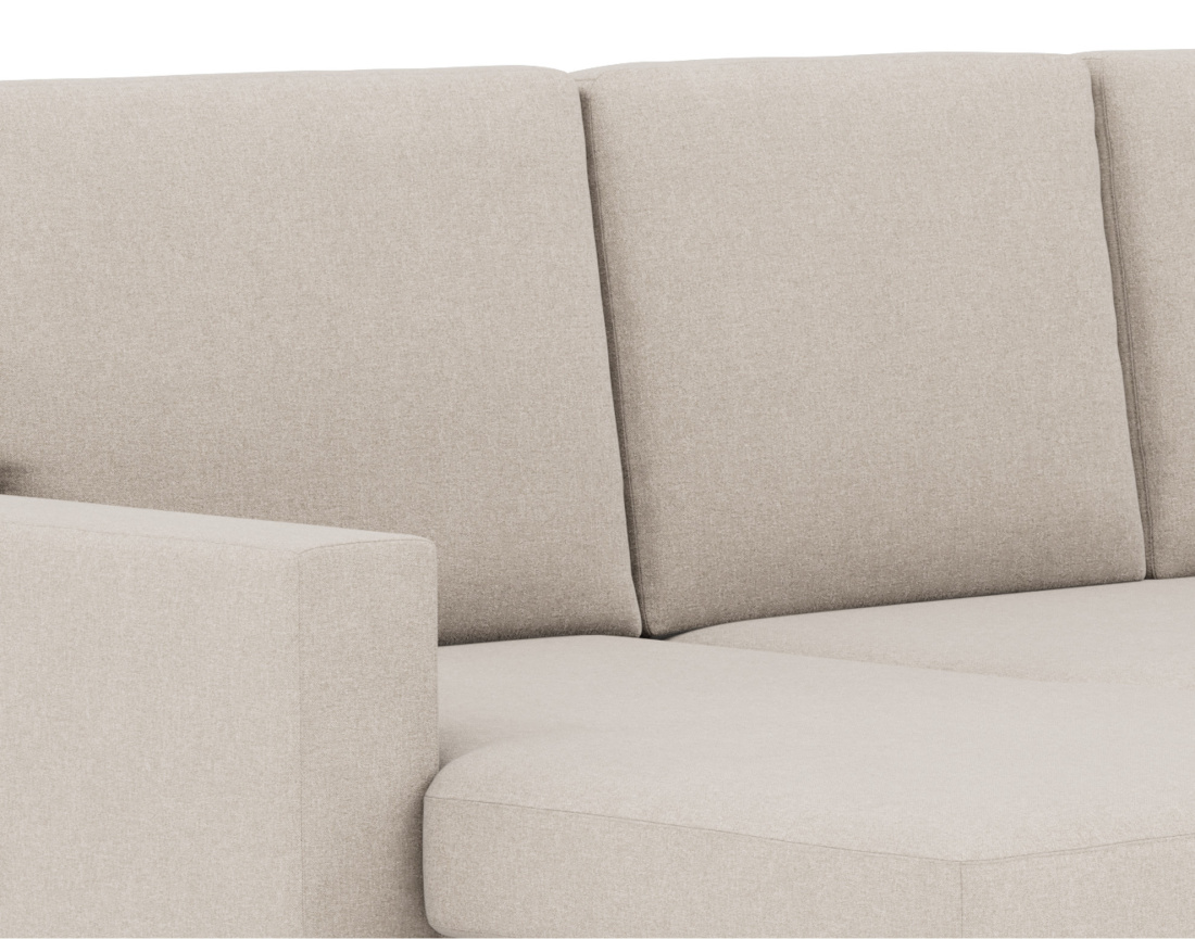 Canapé d’angle 4 places en tissu convertible avec coffre Meiya Canapé d’angle 4 places en tissu convertible avec coffre Meiya