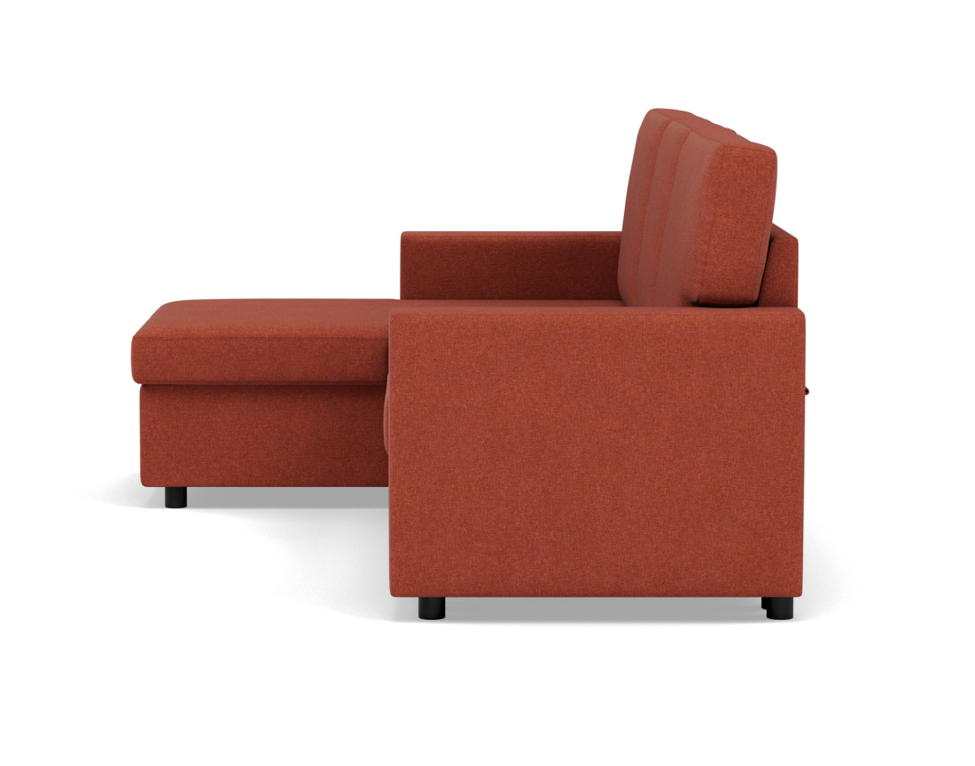 Canapé d’angle 4 places en tissu convertible avec coffre Meiya Canapé d’angle 4 places en tissu convertible avec coffre Meiya