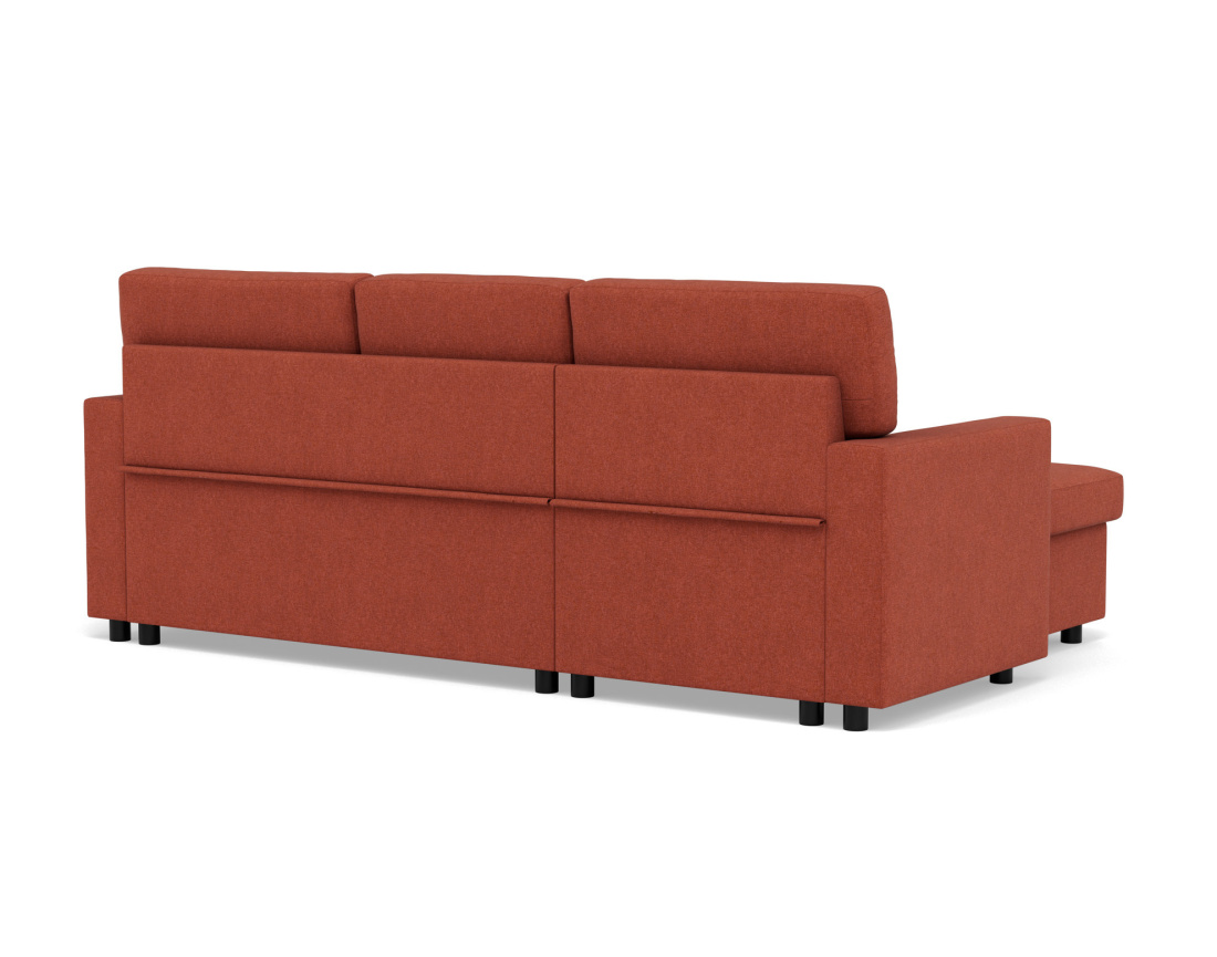 Canapé d’angle 4 places en tissu convertible avec coffre Meiya Canapé d’angle 4 places en tissu convertible avec coffre Meiya