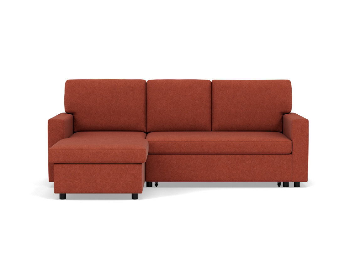Canapé d’angle 4 places en tissu convertible avec coffre Meiya Canapé d’angle 4 places en tissu convertible avec coffre Meiya