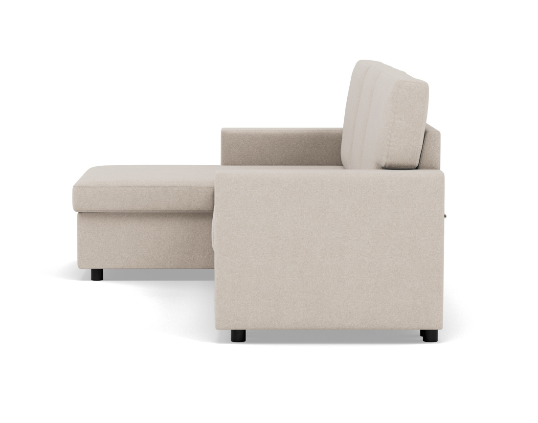 Canapé d’angle 4 places en tissu convertible avec coffre Meiya Canapé d’angle 4 places en tissu convertible avec coffre Meiya