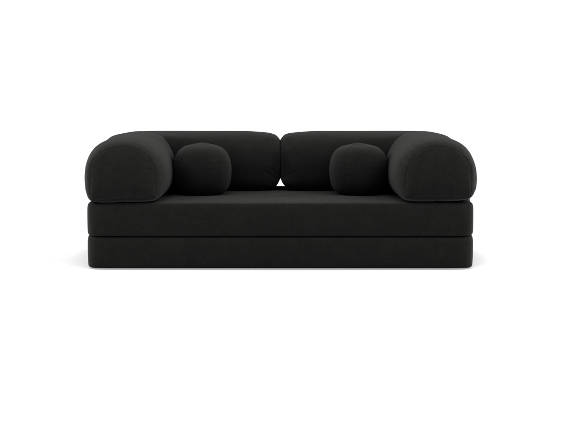 Canapé 3 places convertible en velours texturé Nebula