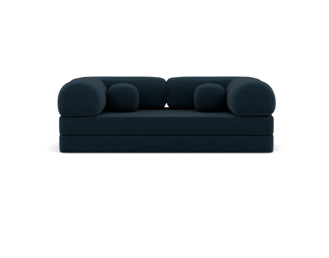 Canapé 3 places convertible en velours texturé Nebula