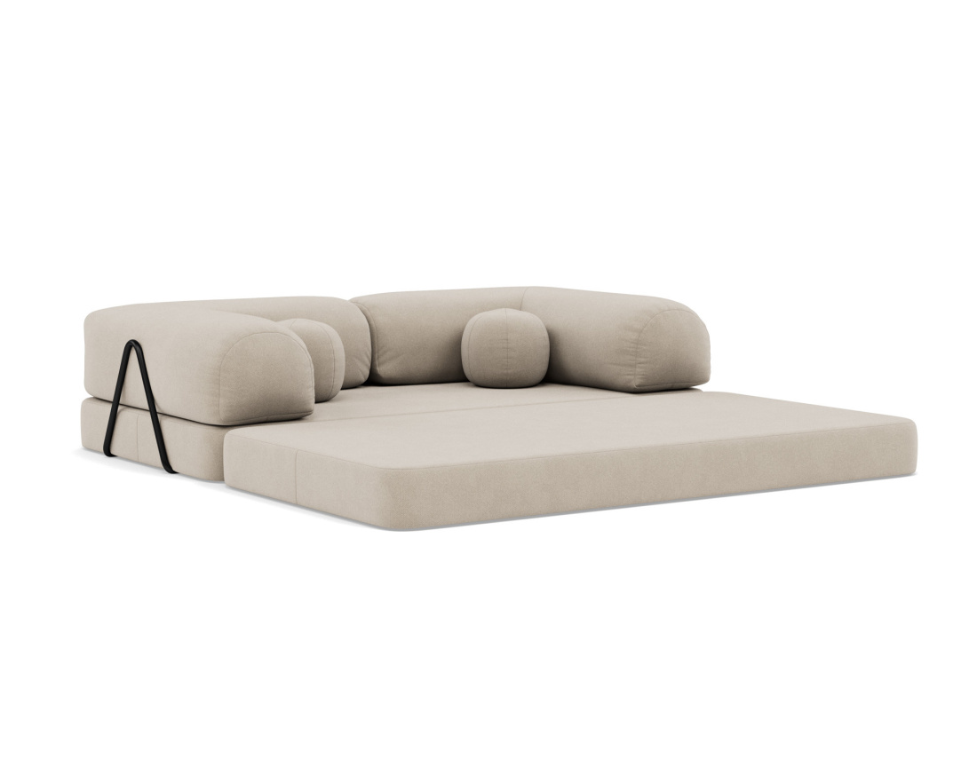 Canapé 3 places convertible en velours texturé Nebula