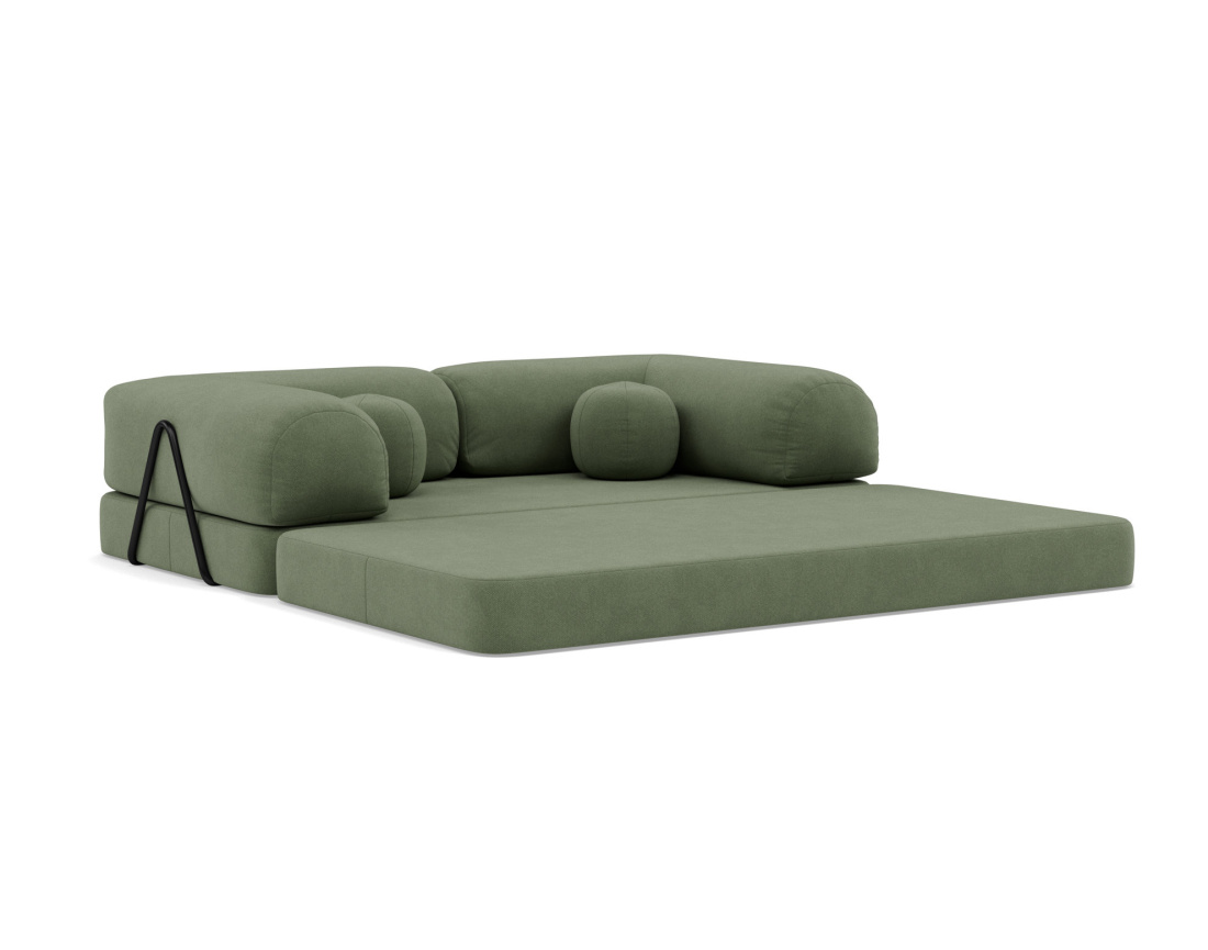 Canapé 3 places convertible en velours texturé Nebula