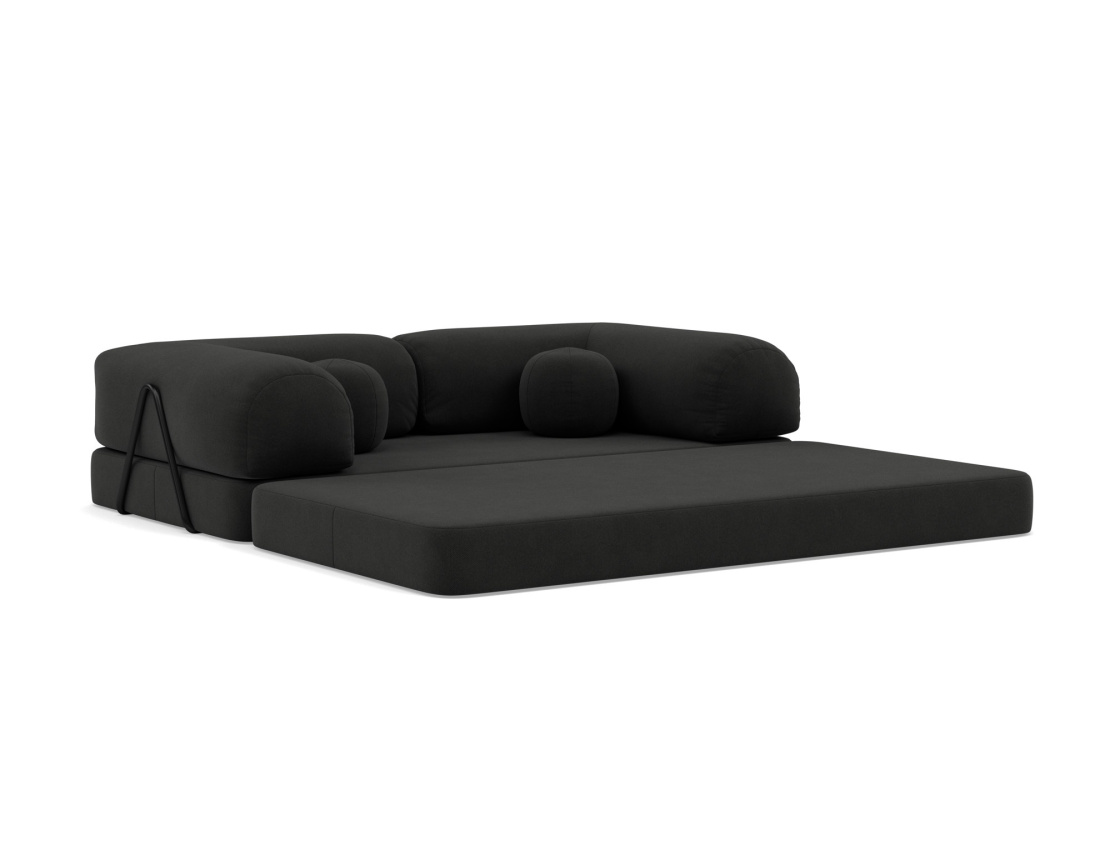 Canapé 3 places convertible en velours texturé Nebula