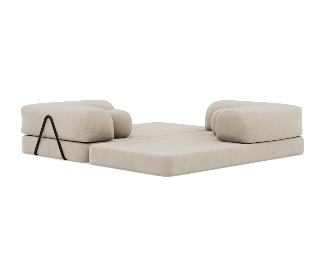 Canapé 3 places convertible en velours texturé Nebula