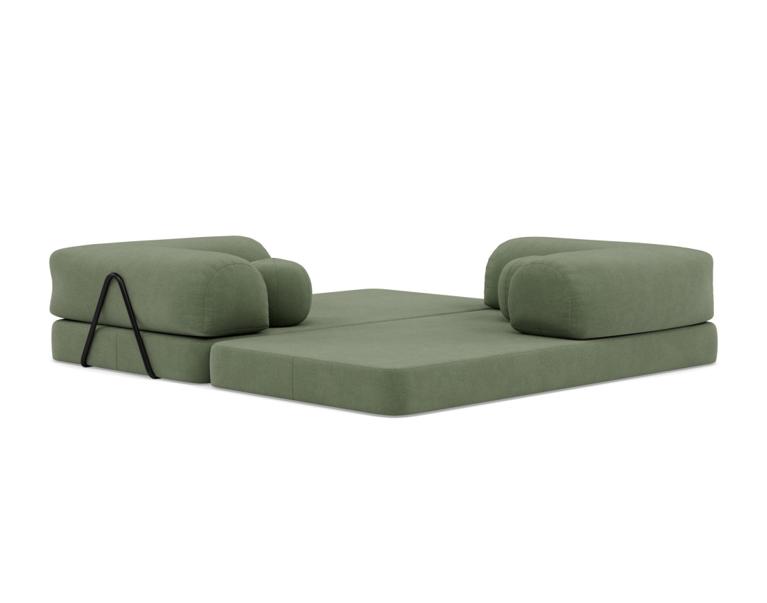 Canapé 3 places convertible en velours texturé Nebula