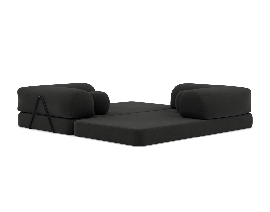 Canapé 3 places convertible en velours texturé Nebula