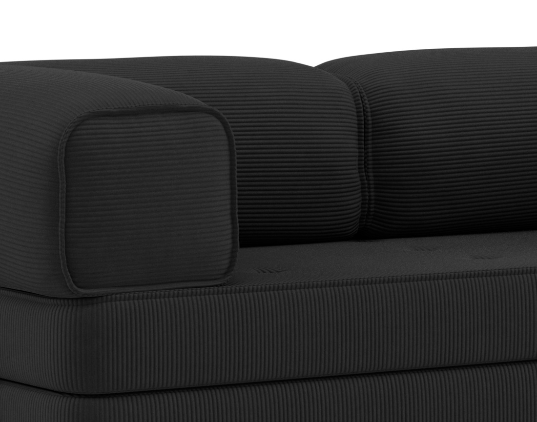 Canapé 3 places convertible en velours côtelé Poppy Canapé 3 places convertible en velours côtelé Poppy