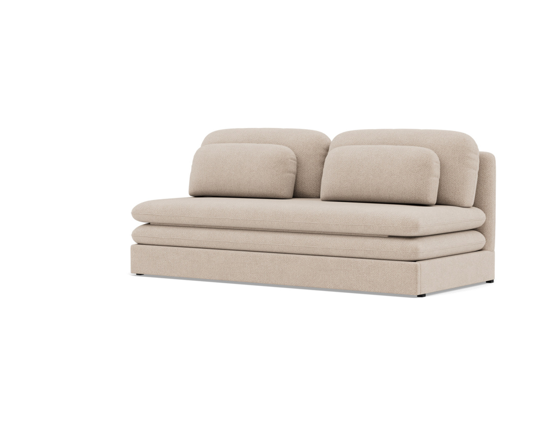 Canapé 3 places convertible déplimousse en velours texturé Ysal