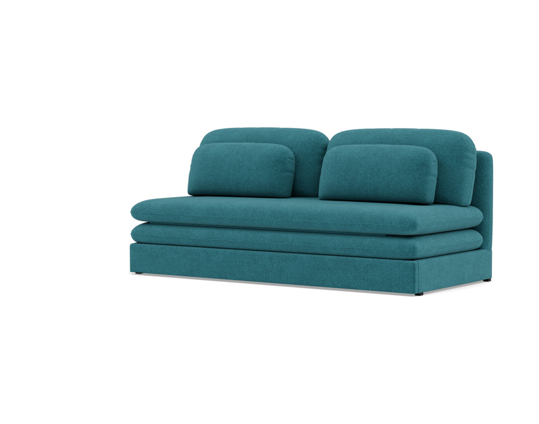 Canapé 3 places convertible déplimousse en velours texturé Ysal