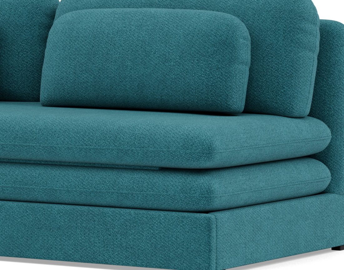 Canapé 3 places convertible déplimousse en velours texturé Ysal