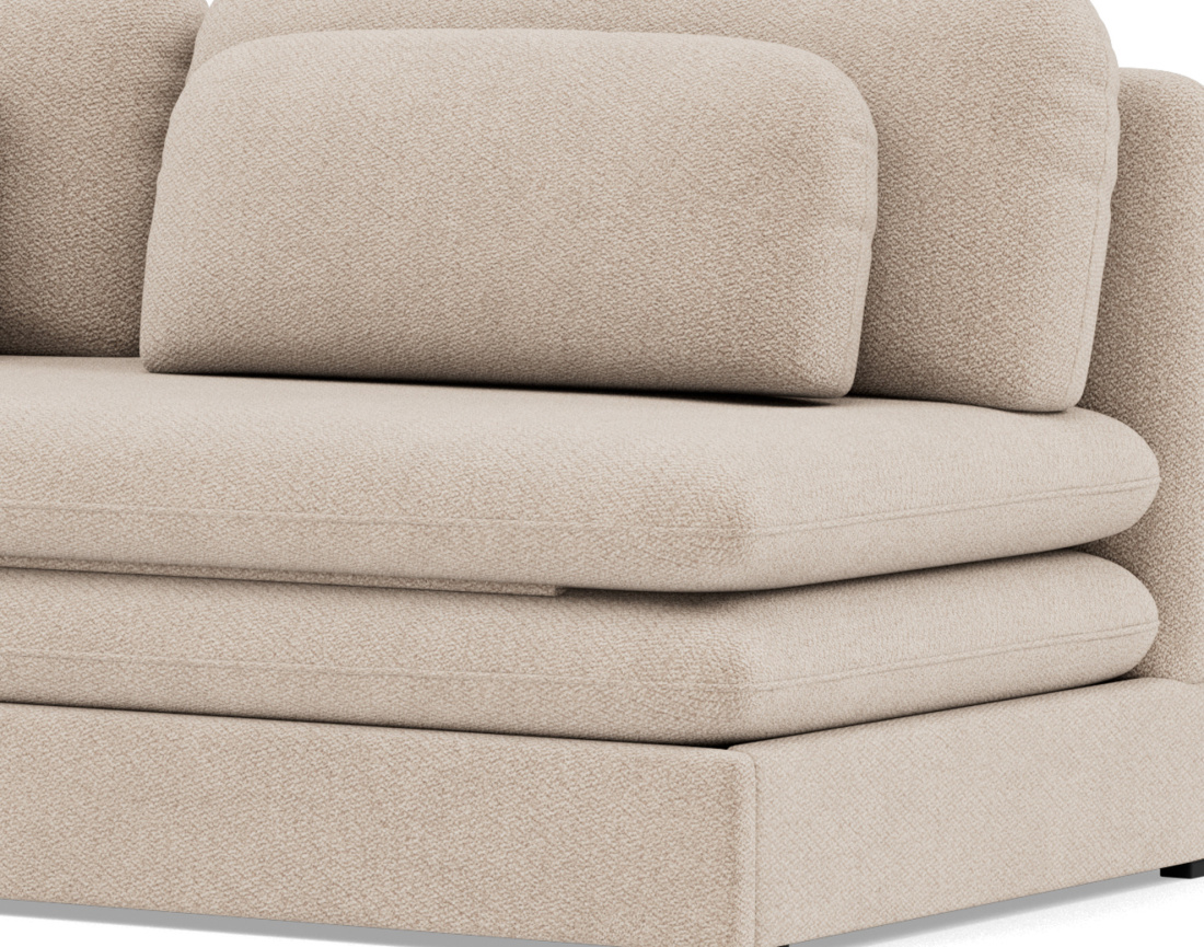 Canapé 3 places convertible déplimousse en velours texturé Ysal