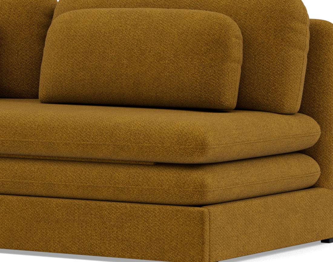 Canapé 3 places convertible déplimousse en velours texturé Ysal