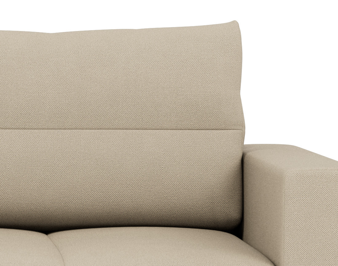 Canapé d'angle réversible 4 places convertible avec coffre en tissu texturé Daryl Canapé d'angle réversible 4 places convertible avec coffre en tissu texturé Daryl