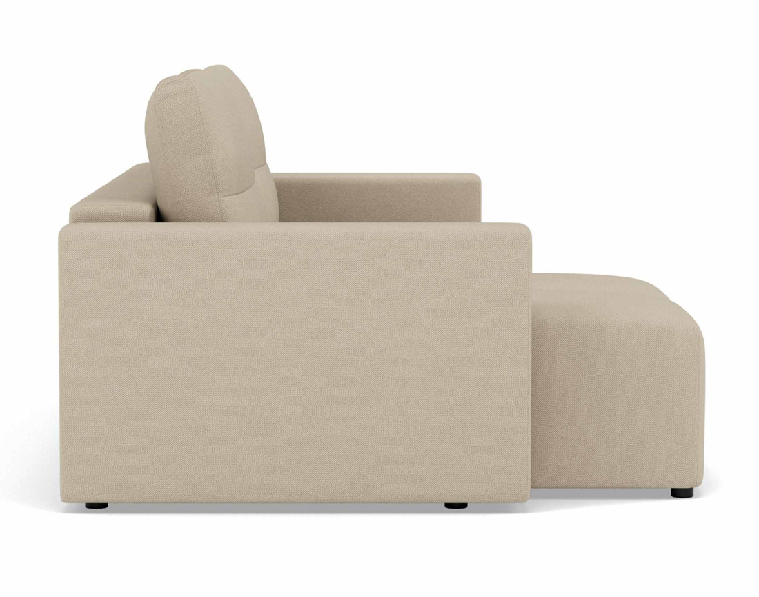 Canapé d'angle réversible 4 places convertible avec coffre en tissu texturé Daryl Canapé d'angle réversible 4 places convertible avec coffre en tissu texturé Daryl